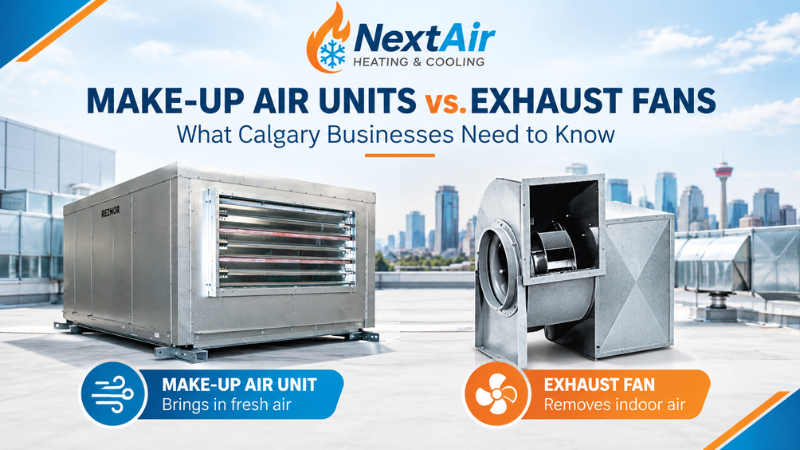 Make-Up Air Units vs. Exhaust Fans: What Calgary Businesses Need to Know
